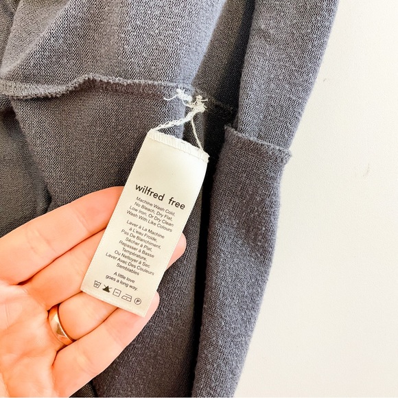 WILFRED ARITZIA Grey Long Sleeve Slouchy Top - Picture 5 of 11